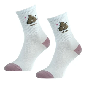 Kolorowa skarpeta młodzieżowa wesoła kupa